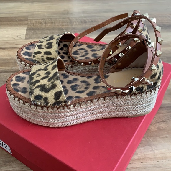 NIB platform Valentino sandals leopard print - Picture 2 of 6